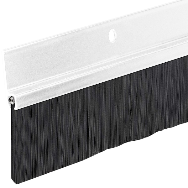3' Clear Satin Anodized Brush Door Sweep For Gap Up To 1 1/2"